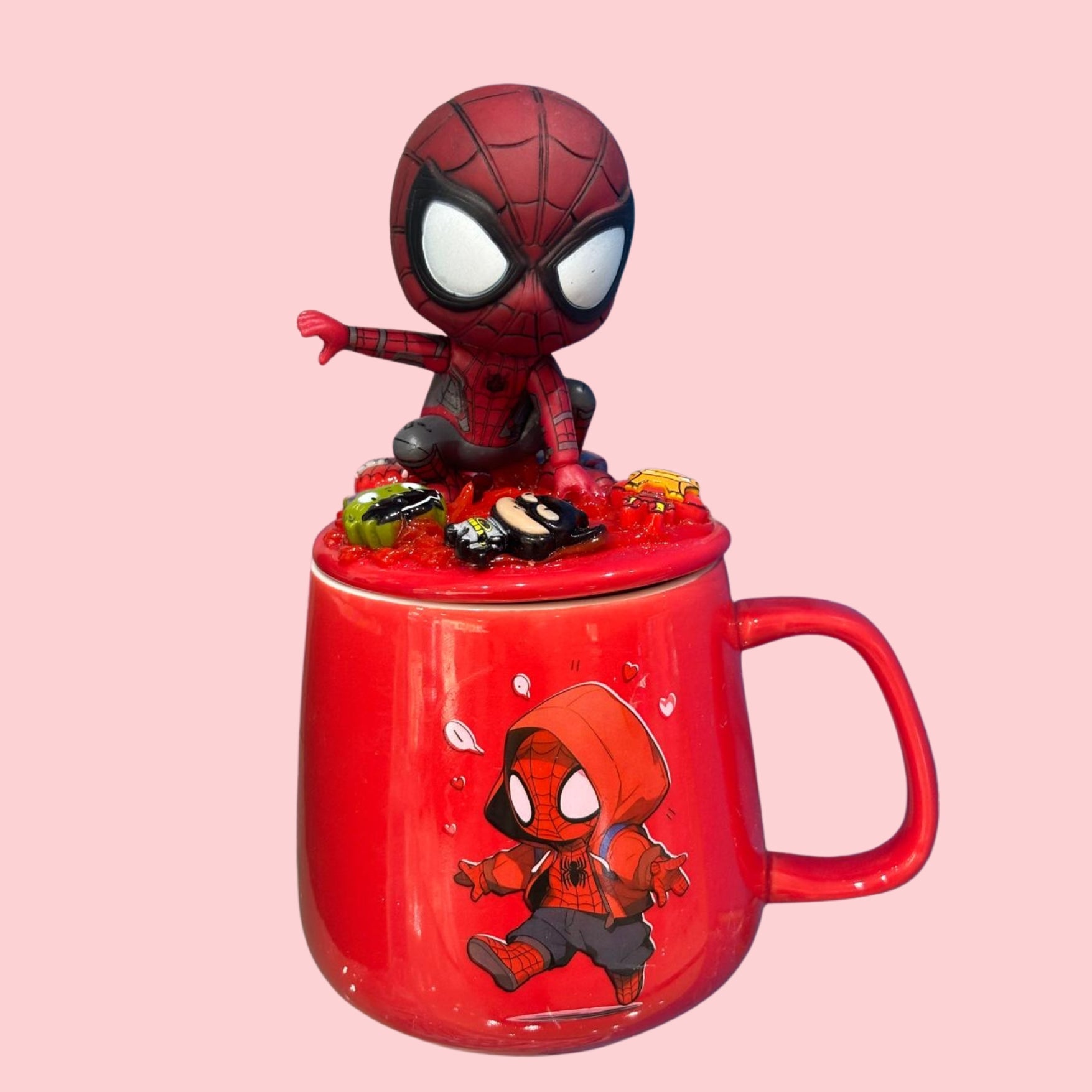 Cartoon Character Ceramic Mug with 3D Lid