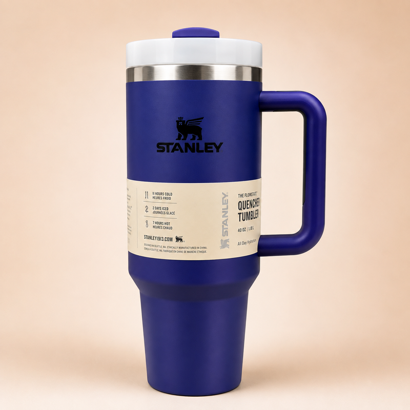 Lavender Insulated Travel Tumbler with Handle