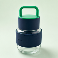 Premium Glass Water Bottle with Handle & Protective Sleeve