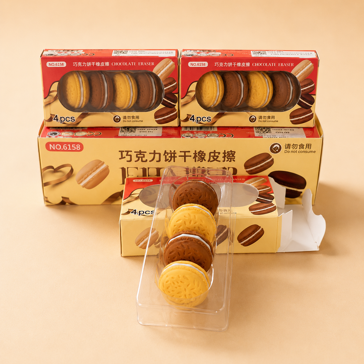 Chocola te Biscuit EraserSet – Cute Cookie-Shaped Stationery