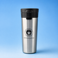Stainless Steel Travel Coffee Tumbler with Push-Lock Lid – Coffee Style