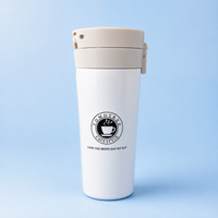 Stainless Steel Travel Coffee Tumbler with Push-Lock Lid – Coffee Style