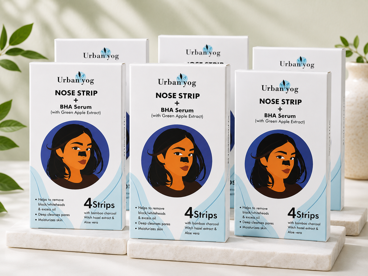 Urban Yog Nose Strip + BHA Serum with Green Apple Extract – 4 Strips