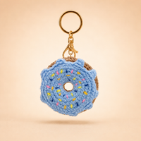 Crochet Donut Keychain | Handmade Kawaii Bag Charm