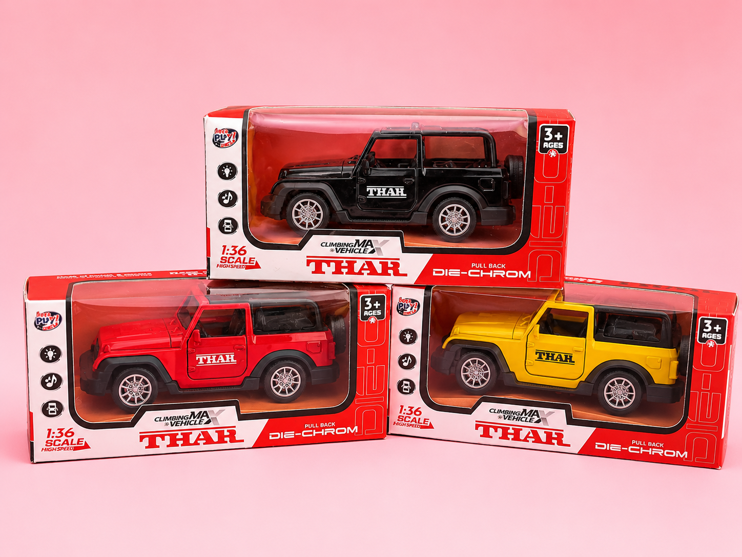Thar Light & Music Toy Car with Openable Sunroof