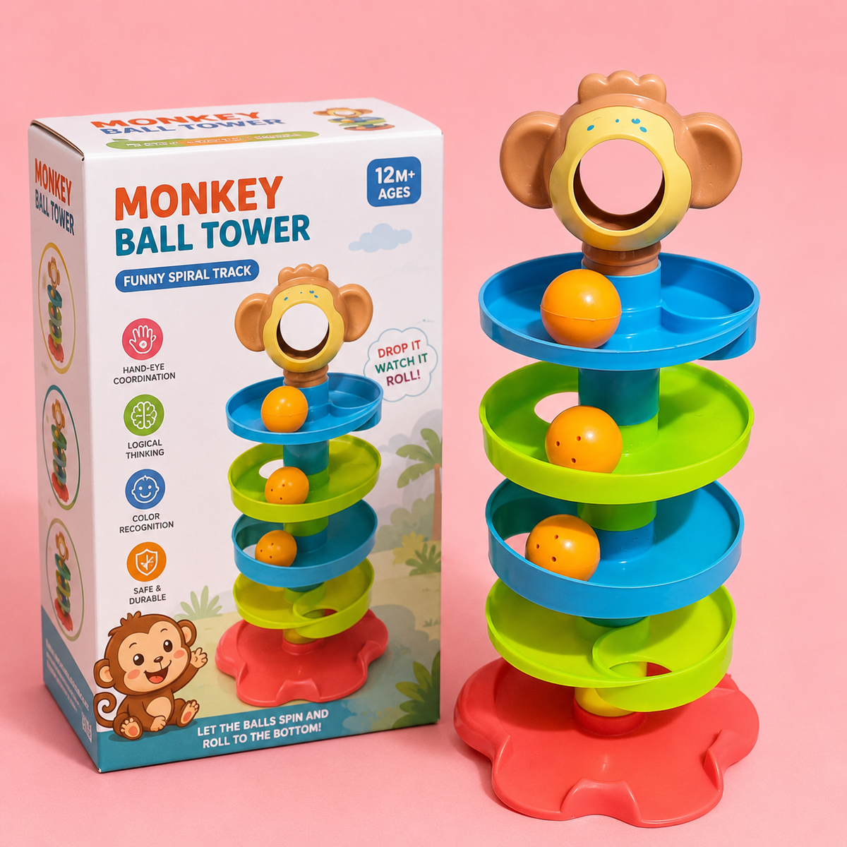 Roll Ball Tower Toy for Kids