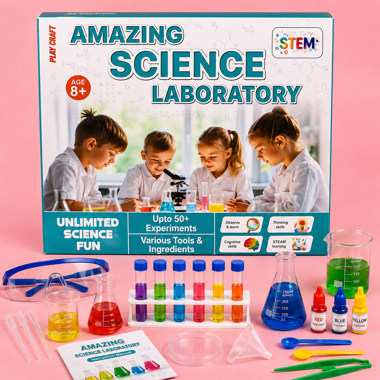 160 Amazing Science Laboratory STEM Kit for Kids