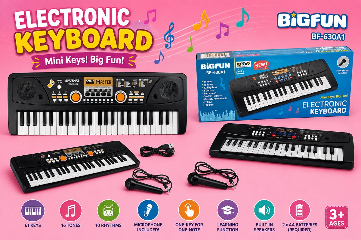 Electronic Piano Keyboard with Microphone