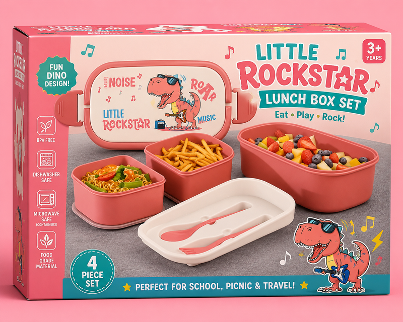 Double Decker Express Lunch Box with Spoon & Fork