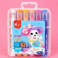 Pop Art Magic Colour Pen Set – 11+1 Magic Color Changing Markers