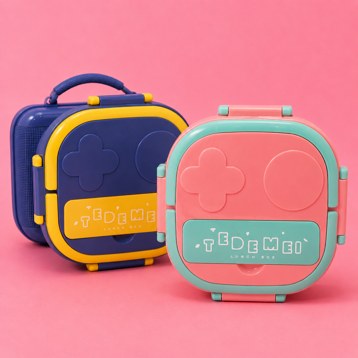 Cute Kids Lunch Box with Handle – Portable Tiffin Box for School