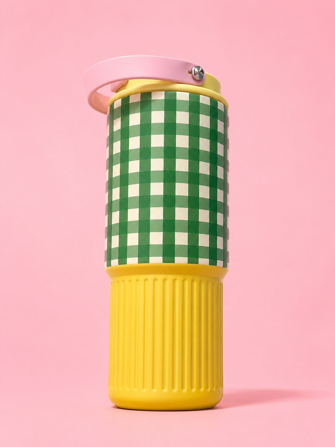 Pastel Checkered Tumbler Cup
