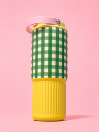 Pastel Checkered Tumbler Cup
