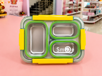 Kids Stainless Steel 3 Compartment Lunch Box