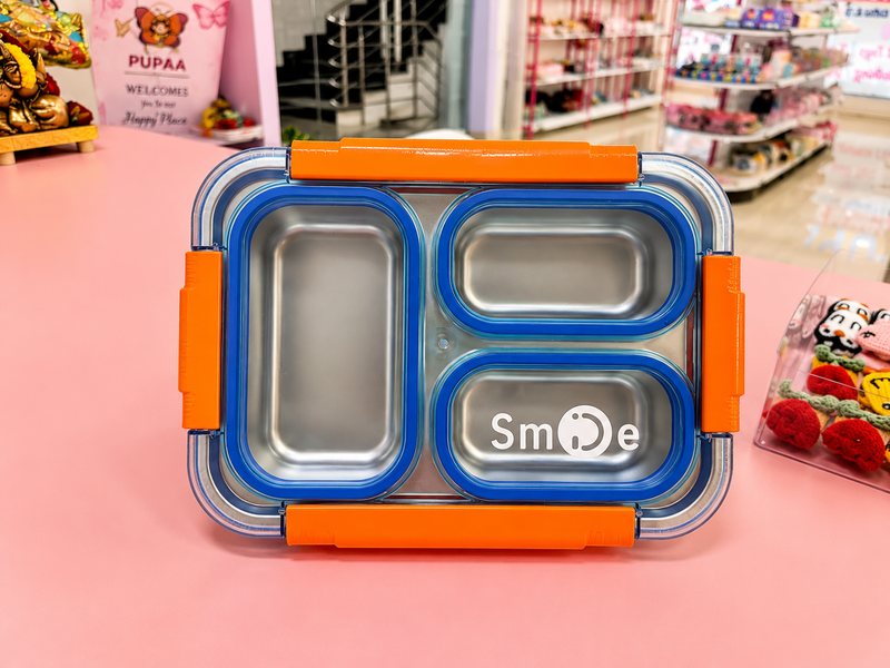 Kids Stainless Steel 3 Compartment Lunch Box