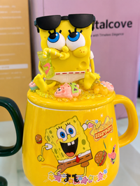 Cartoon Character Ceramic Mug with 3D Lid