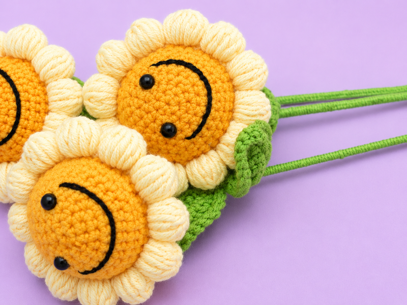 Handmade Crochet Flower Bouquet