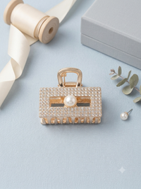 Elegant Gold Rhinestone Hair Claw Clip |
