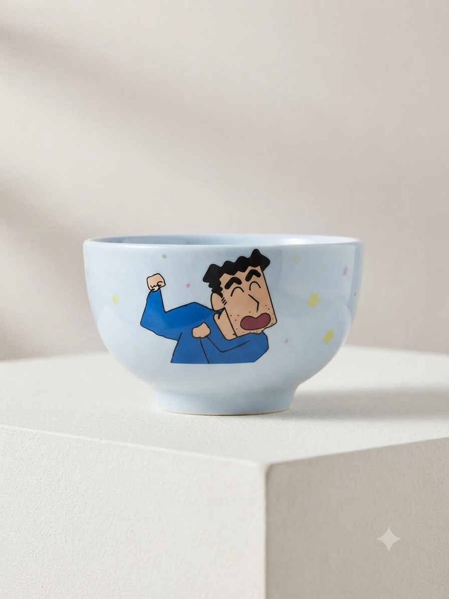 Crayon Shinchan Cute Ceramic Bowl – Anime Breakfast & Snack Bowl