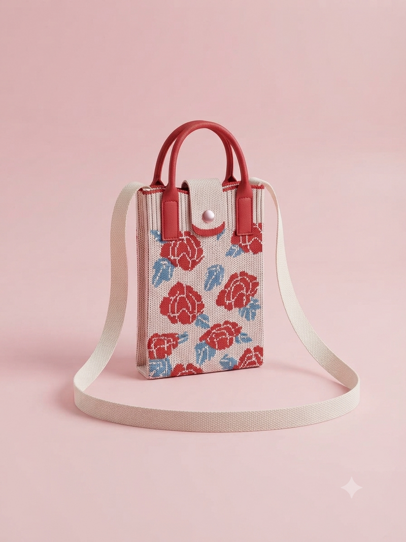Cute Cat Embroidered Sling Bag – Korean Style Crossbody Bag