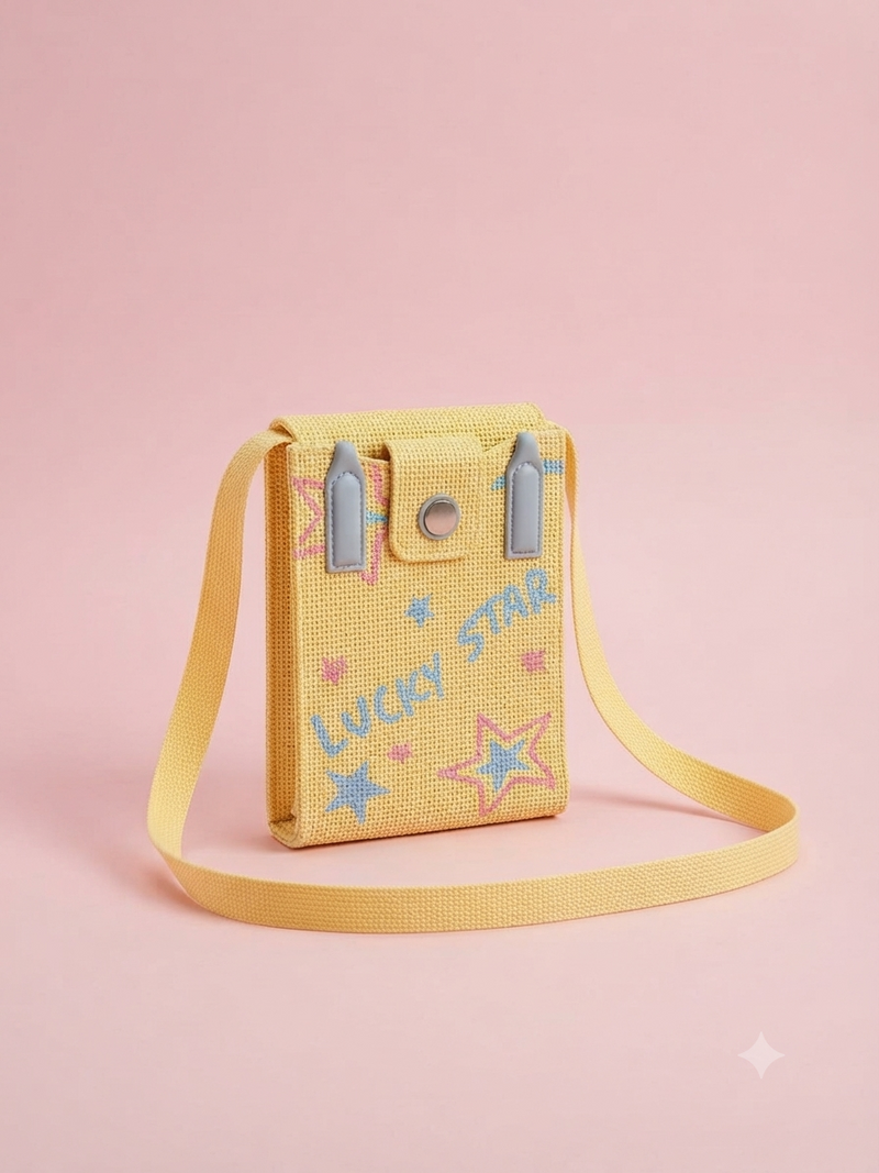 Cute Cat Embroidered Sling Bag – Korean Style Crossbody Bag
