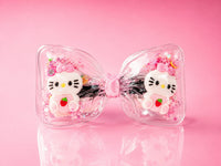 Cute Cartoon Bow Hair Clip for Girls – Transparent Glitter Hair Bow Clip