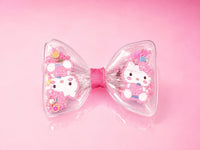 Cute Cartoon Bow Hair Clip for Girls – Transparent Glitter Hair Bow Clip