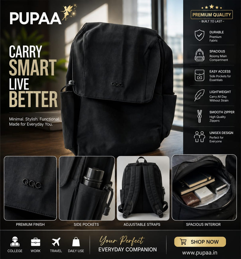 Korean Style Casual Backpack – Minimalist Everyday Travel Bag
