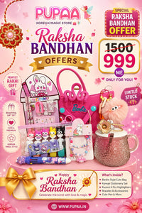 Raksha Bandhan Korean Magic Gift Set – Cute Bag, Stationery & Accessories