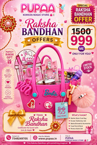 Raksha Bandhan Korean Magic Gift Set – Cute Bag, Stationery & Accessories