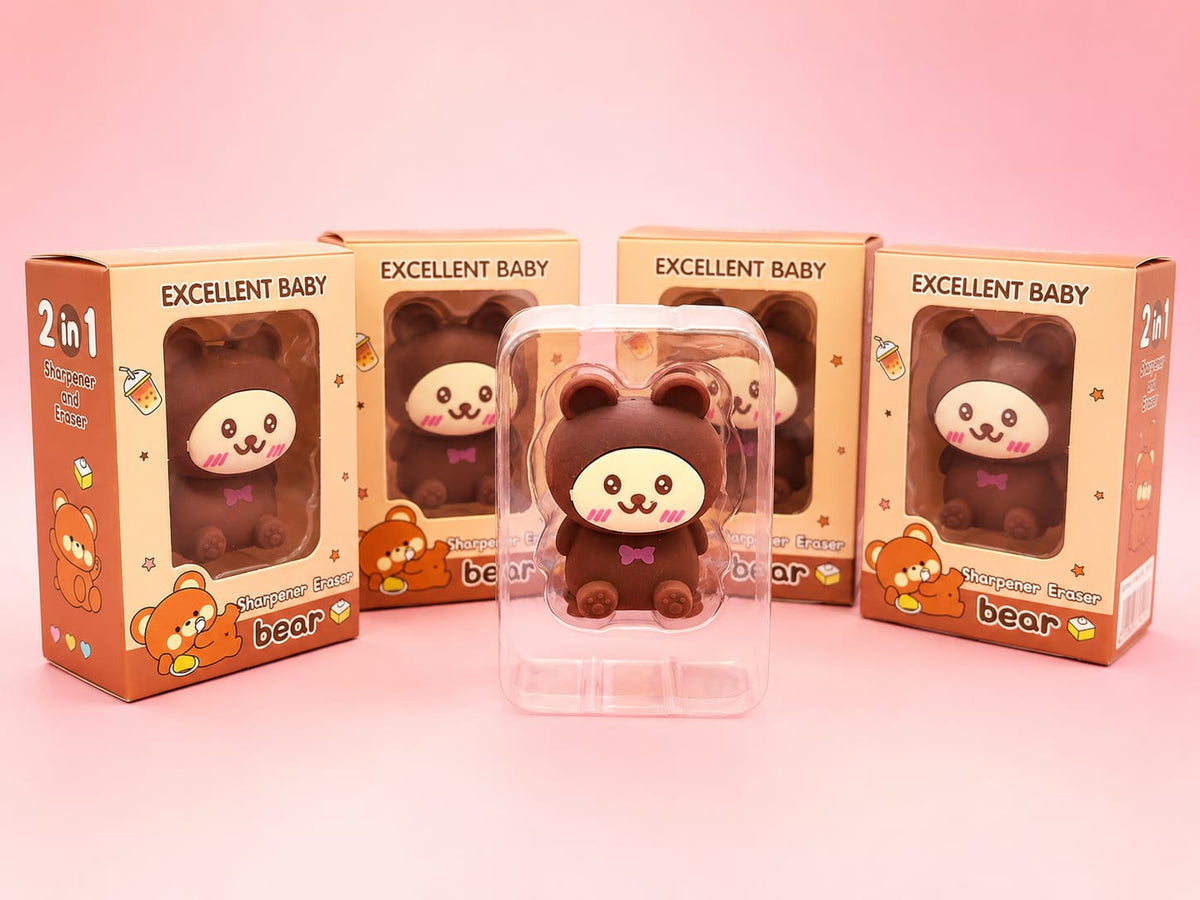 Cute Bear 2-in-1 Sharpener & Eraser