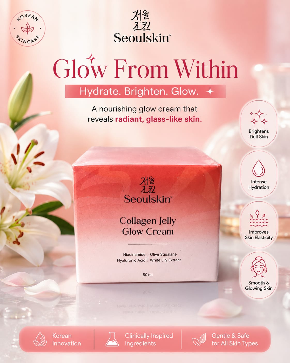 Seoulskin Collagen Jelly Glow Cream – Hydrating & Radiance Face Cream