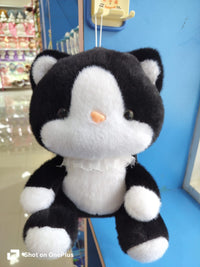 PUPAA Dapper Tuxedo Cat Plush Toy – Ultra-Soft Huggable Kitty with Sweet Ruff Collar