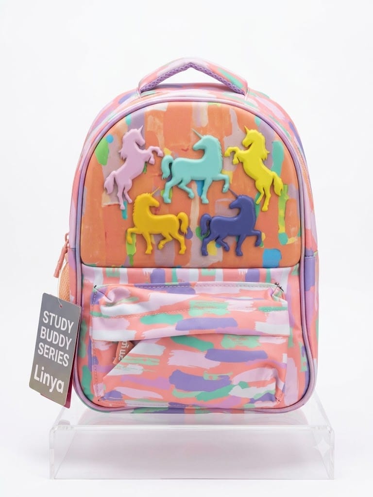 tiny me Kids' Vibrant Pastel Brushstroke School & Travel Backpack