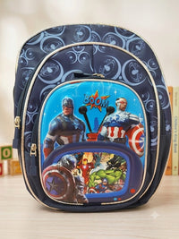 Marvel Avengers Superhero Action Kids School Backpack - Navy Blue
