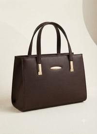 Aura Luxe Structured Tote Bag – Rich Purple