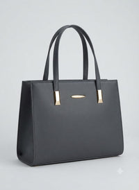 Aura Luxe Structured Tote Bag – Rich Purple