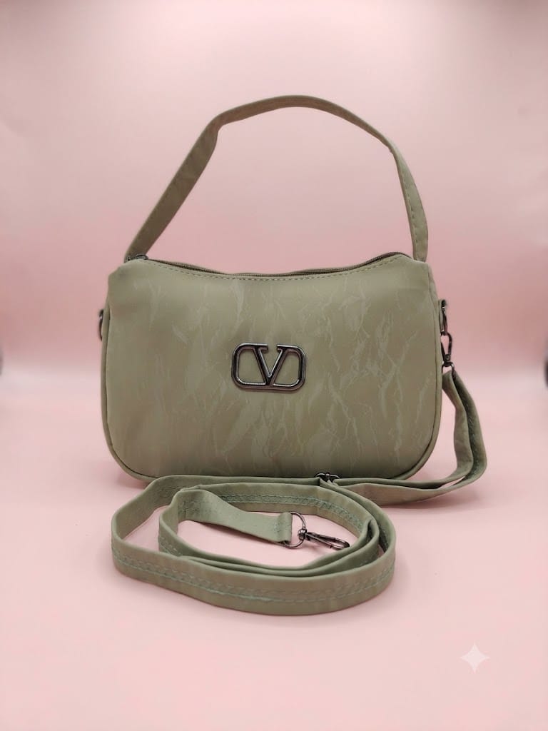 Elegance Luxe Minimalist Shoulder & Crossbody Bag - Sage Green
