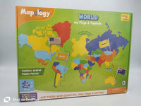 Mapology World Map Puzzle with Flags & Capitals | Interactive Geography Learning Toy