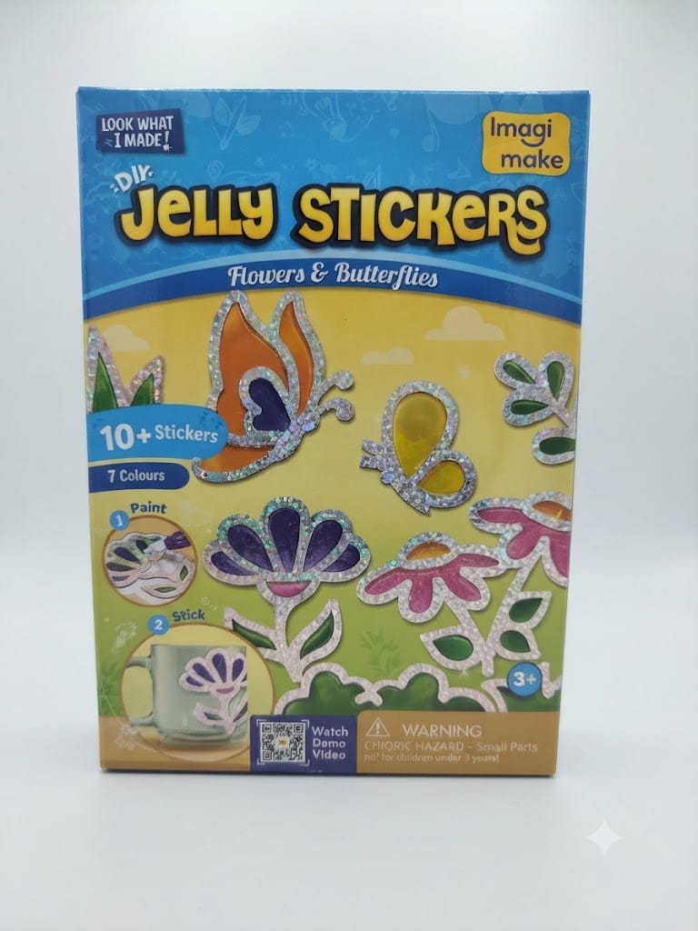 Imagimake DIY Jelly Stickers Kit - Flowers & Butterflies | Kids Creative Craft Set