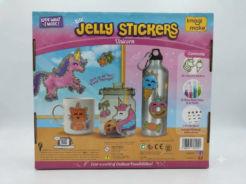 Imagi Make DIY Jelly Stickers - Unicorn Theme | Kids Creative Craft & Paint Activity Kit