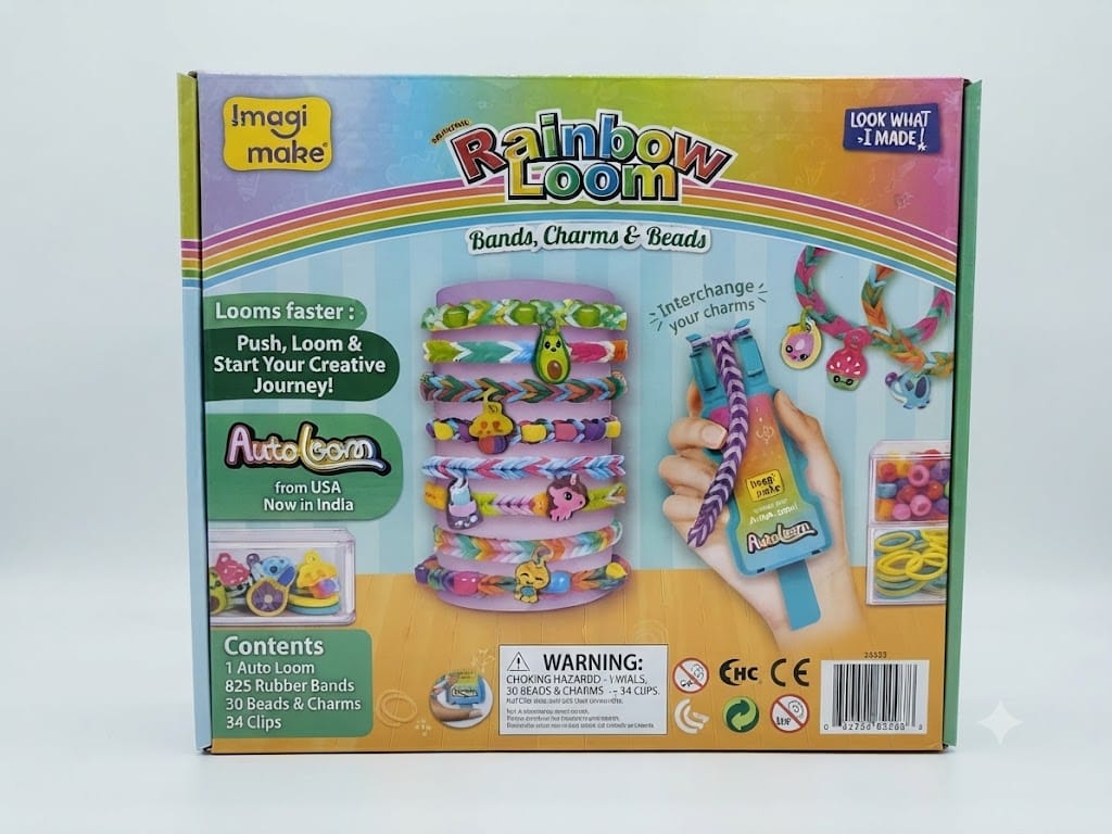 Imagi Make Rainbow Loom Auto Loom – Bands, Charms & Beads Craft Kit