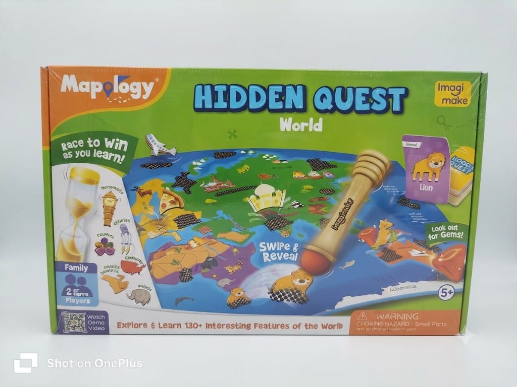 Mapology Hidden Quest World | Interactive Treasure Hunt & Geography Board Game for Kids