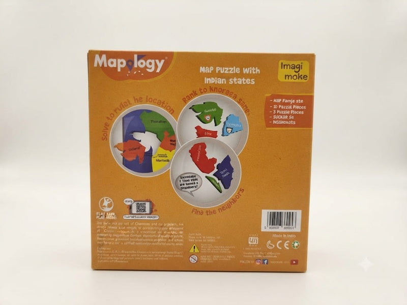 Mapology India | State Shaped Map Puzzle with Union Territories