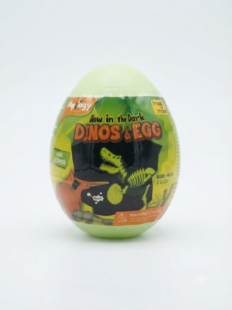 Imagimake Glow in the Dark Dinos & Egg | Build, Play & Learn Dinosaur Toy