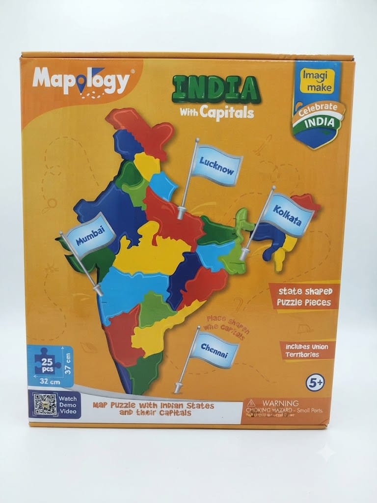Mapology India with Capitals - Educational Puzzle Game