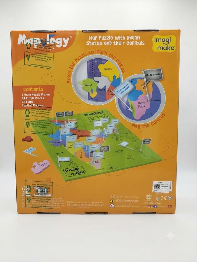Mapology India with Capitals - Educational Puzzle Game
