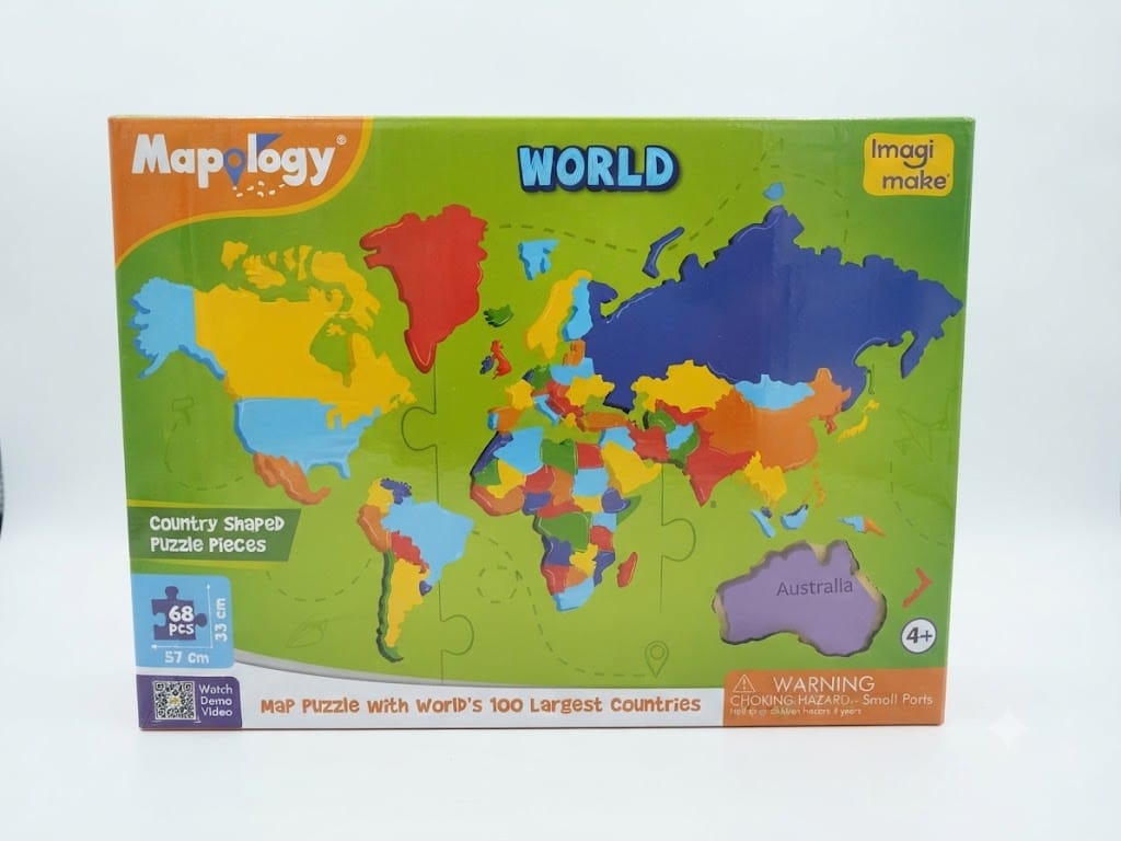 Mapology World Map Puzzle with World's 100 Largest Countries