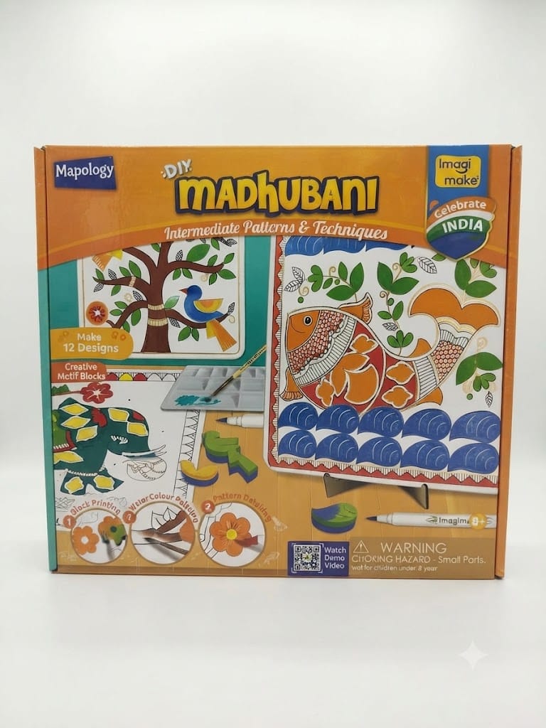 DIY Madhubani Art & Craft Kit – Intermediate Patterns & Techniques
