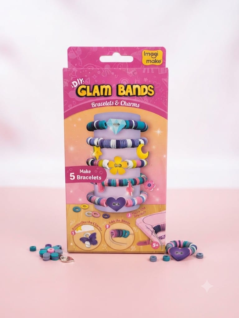 DIY Glam Bands Bracelets & Charms Kit – Make Your Own Jewelry Set